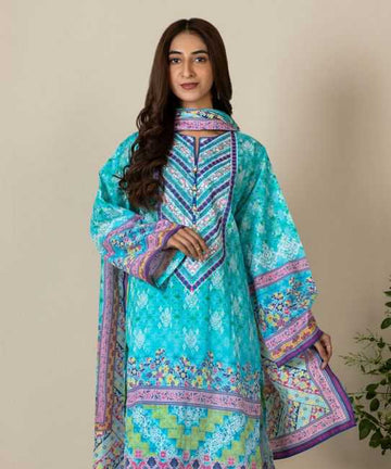 Aqua Blue B Zellbury Summer Lawn 2021